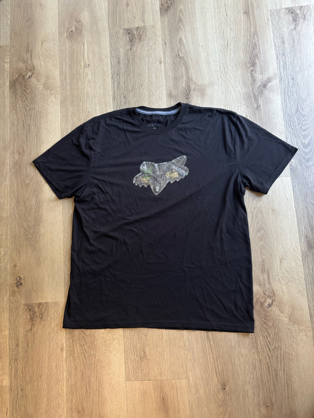 FOX Racing Camo and Black TruDri Short Sleeve T Shirt Size Large